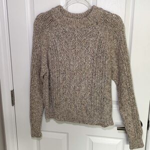 Lucky Brand Chunky Cable Knit Crewneck Sweater size large